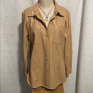 Calvin Klein Beige Button-Down Jacket